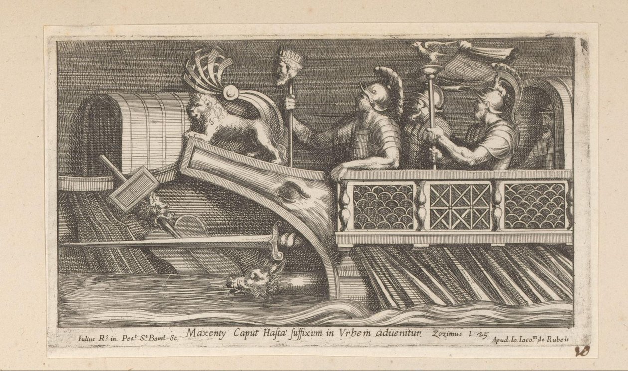 Soldaten in einem Boot von Pietro Sante Bartoli