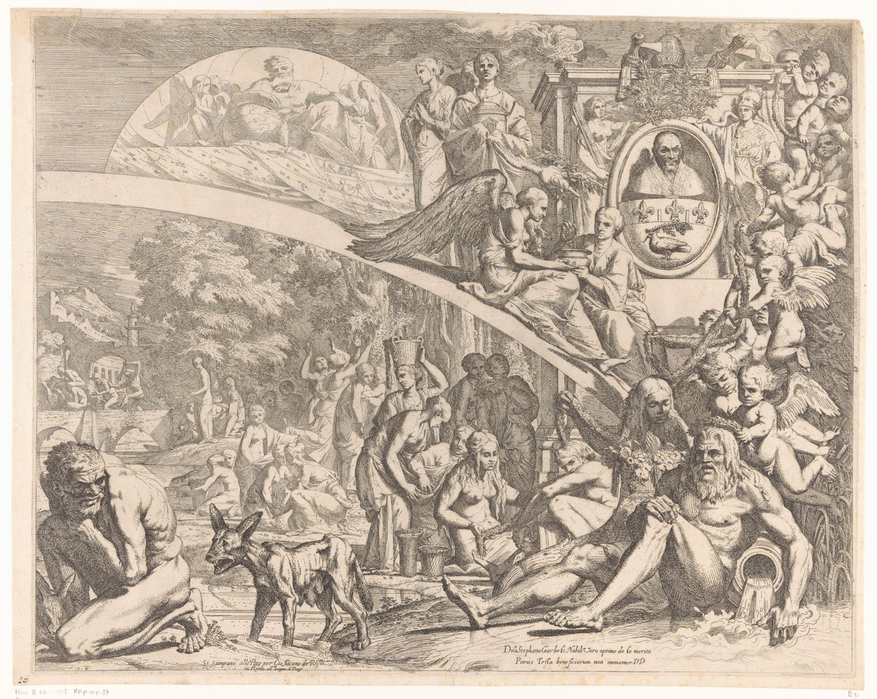 Allegorie zu Ehren von Papst Innozenz X. von Pietro Testa