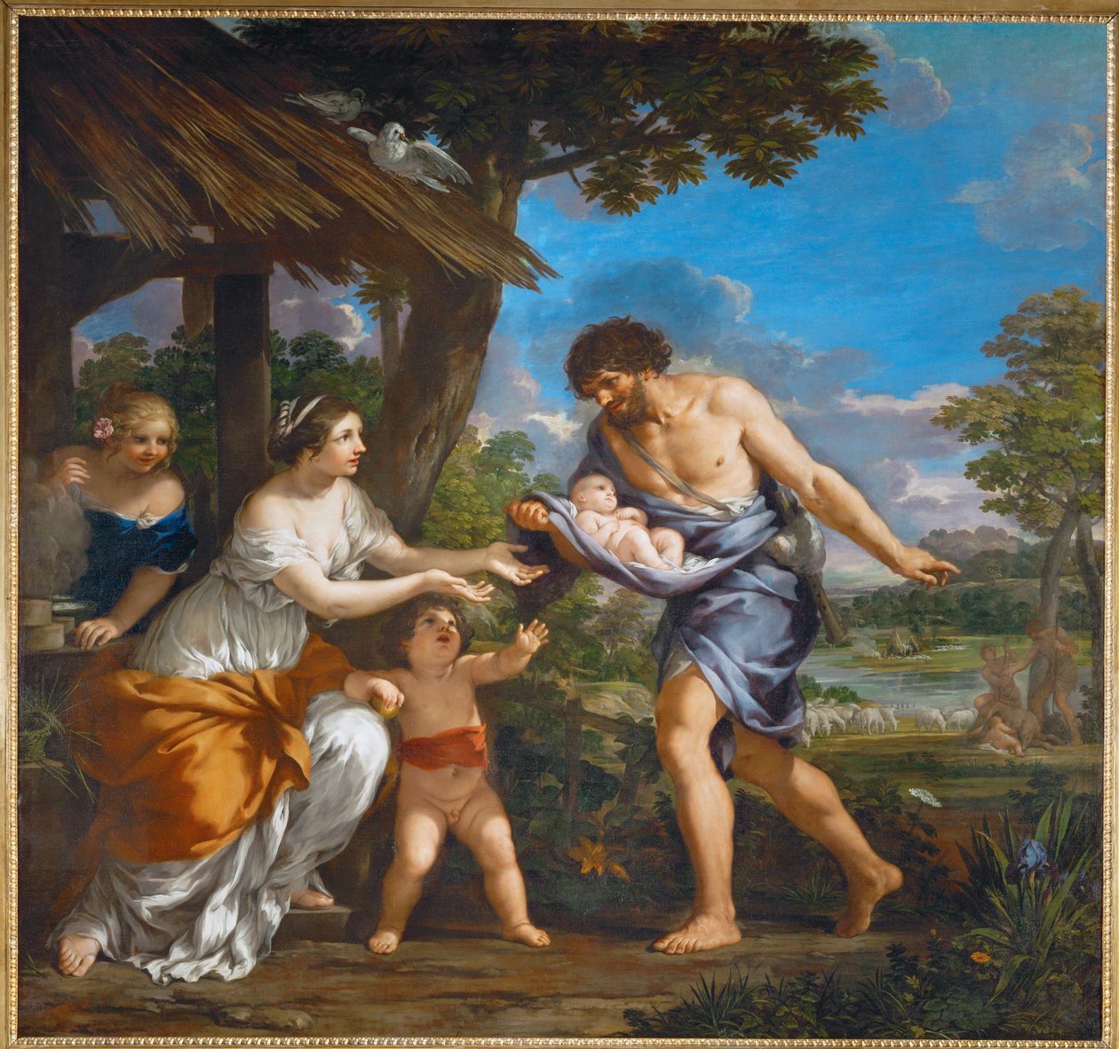 Romulus und Remus von Faustus gefunden von Pietro da (1596-1669) Cortona