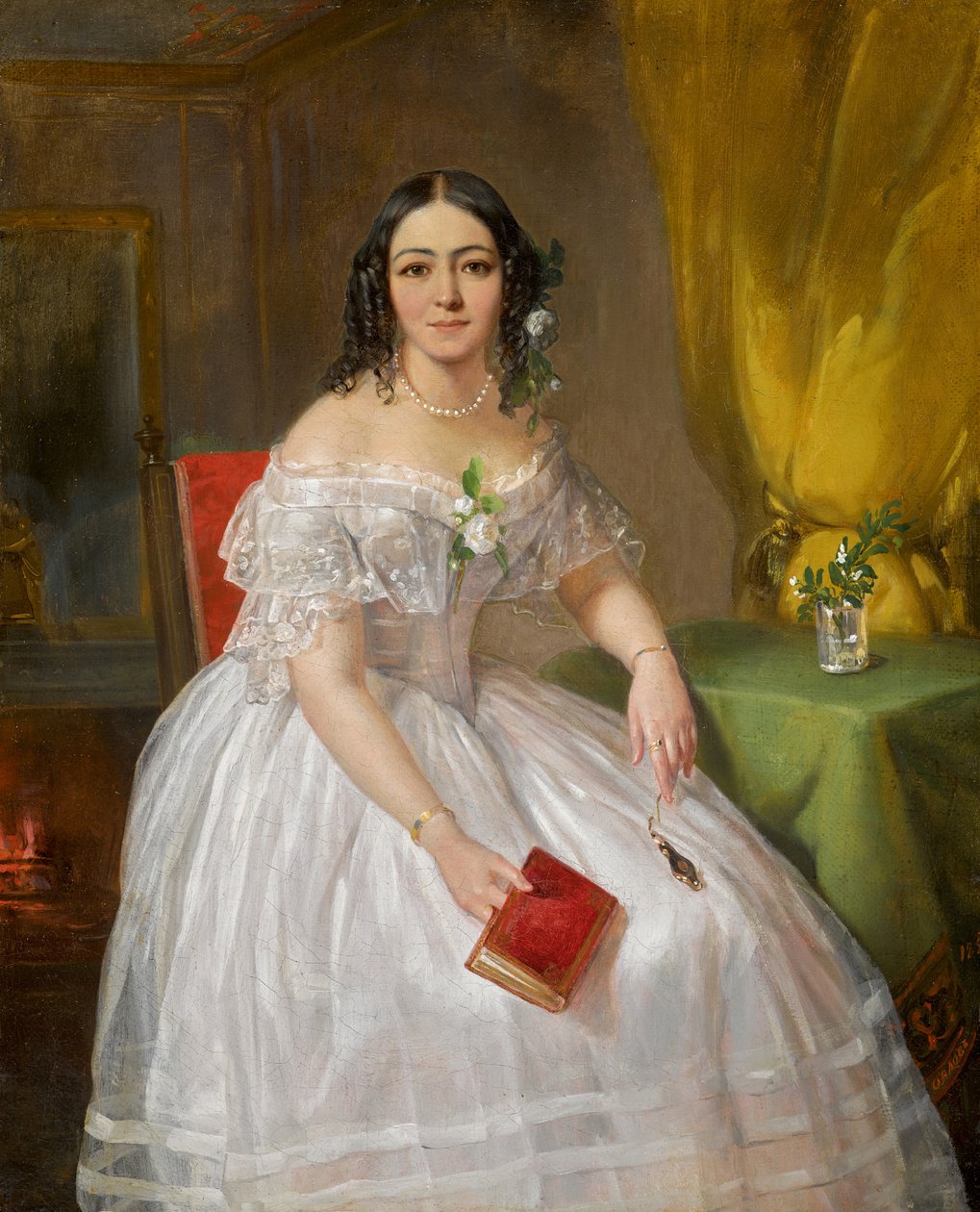 Porträt von Sophia Nikolajewna Karamzina von Pimen Nikitich Orlov