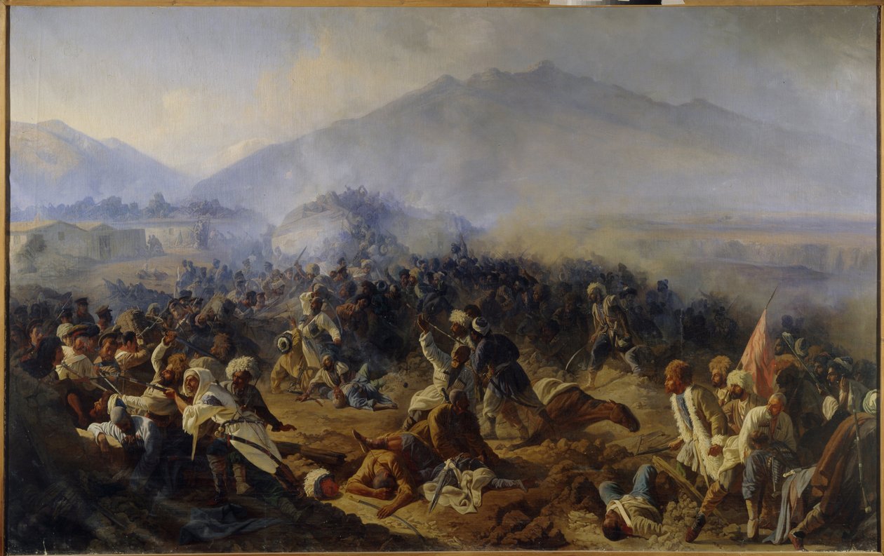 Die Belagerung von Akhty im Jahr 1848 von Polidor Ivanovich Babaev