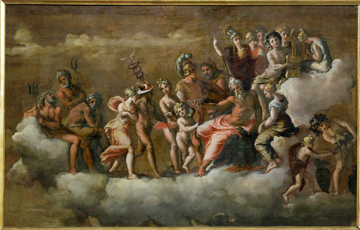 Psyche im Olymp empfangen von Polidoro da Caravaggio