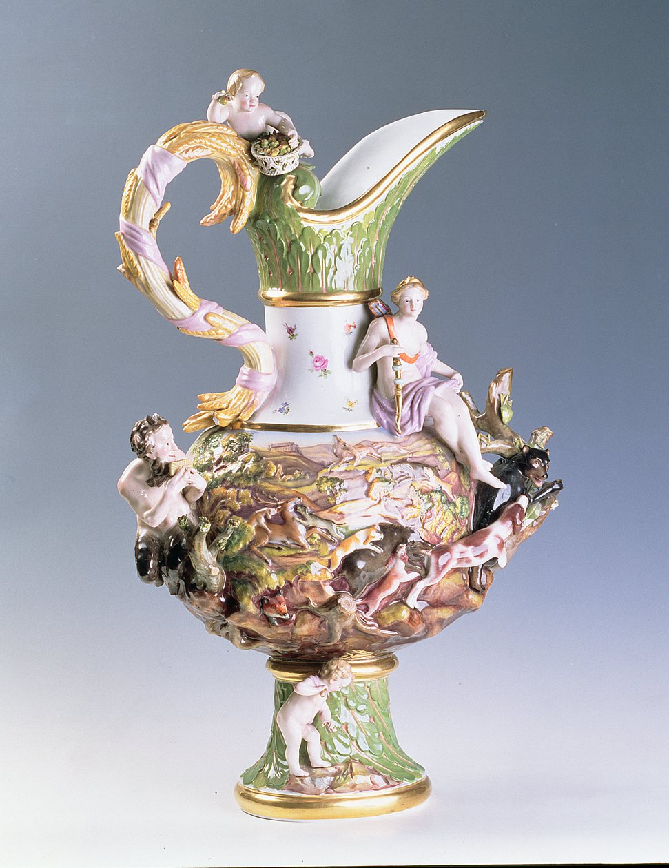 Dekorativer Krug, der die Erde darstellt, hergestellt in Misnia, um 1860-80 (Porzellan) von Polish School