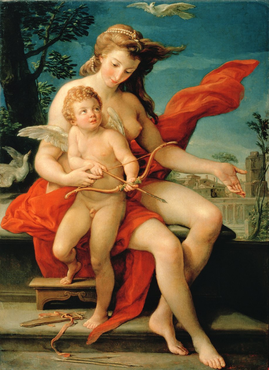 Venus und Amor, 1785 von Pompeo Girolamo Batoni