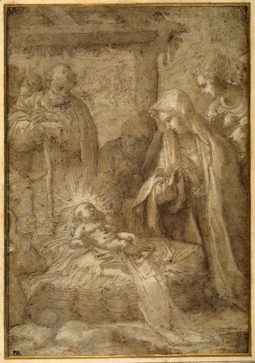 Die Anbetung der Hirten von Pompeo (fl.1569 71) (attr. to) Cesura