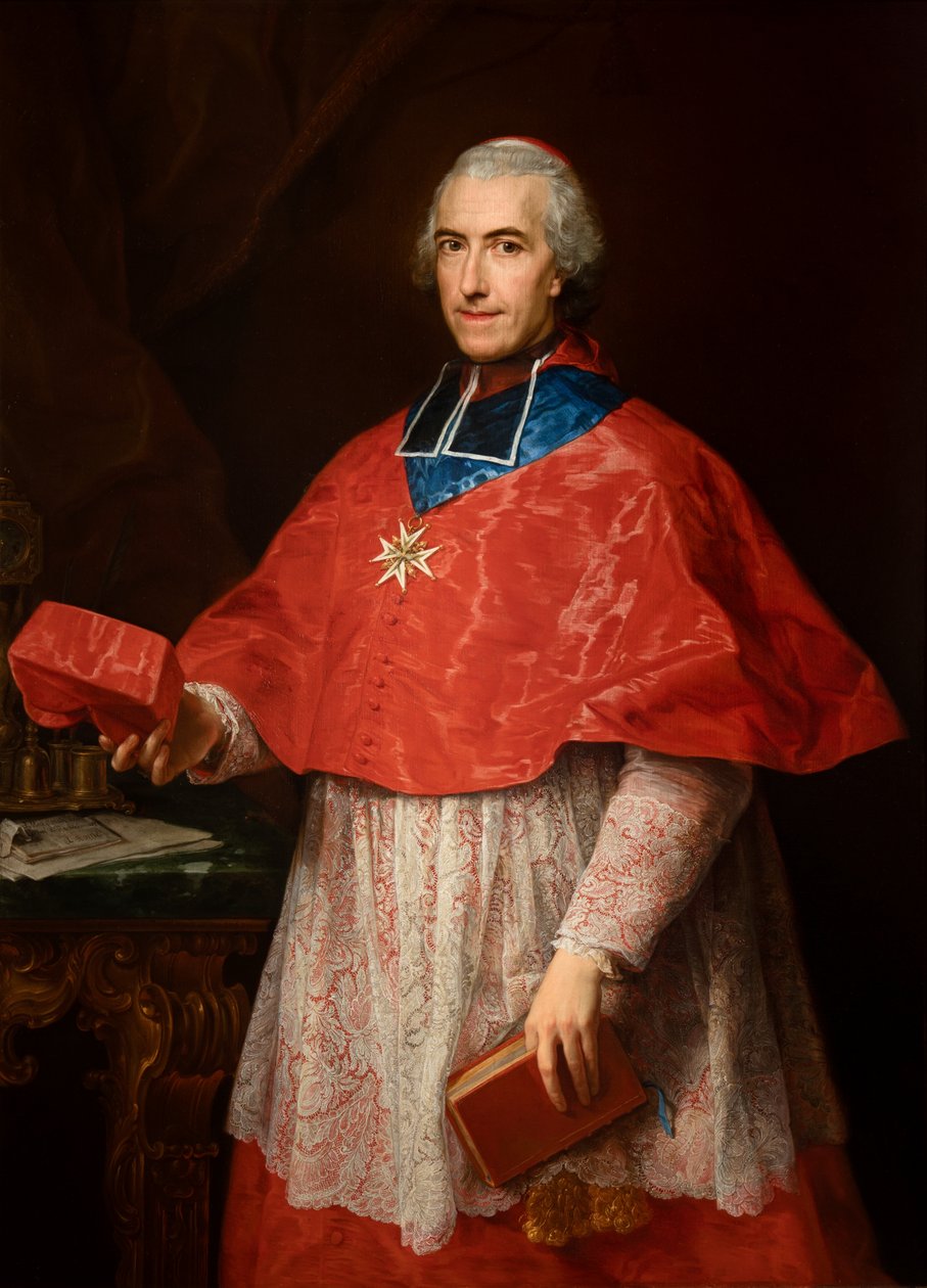 Porträt von Kardinal Jean-François Joseph de Rochechouart von Pompeo Girolamo Batoni