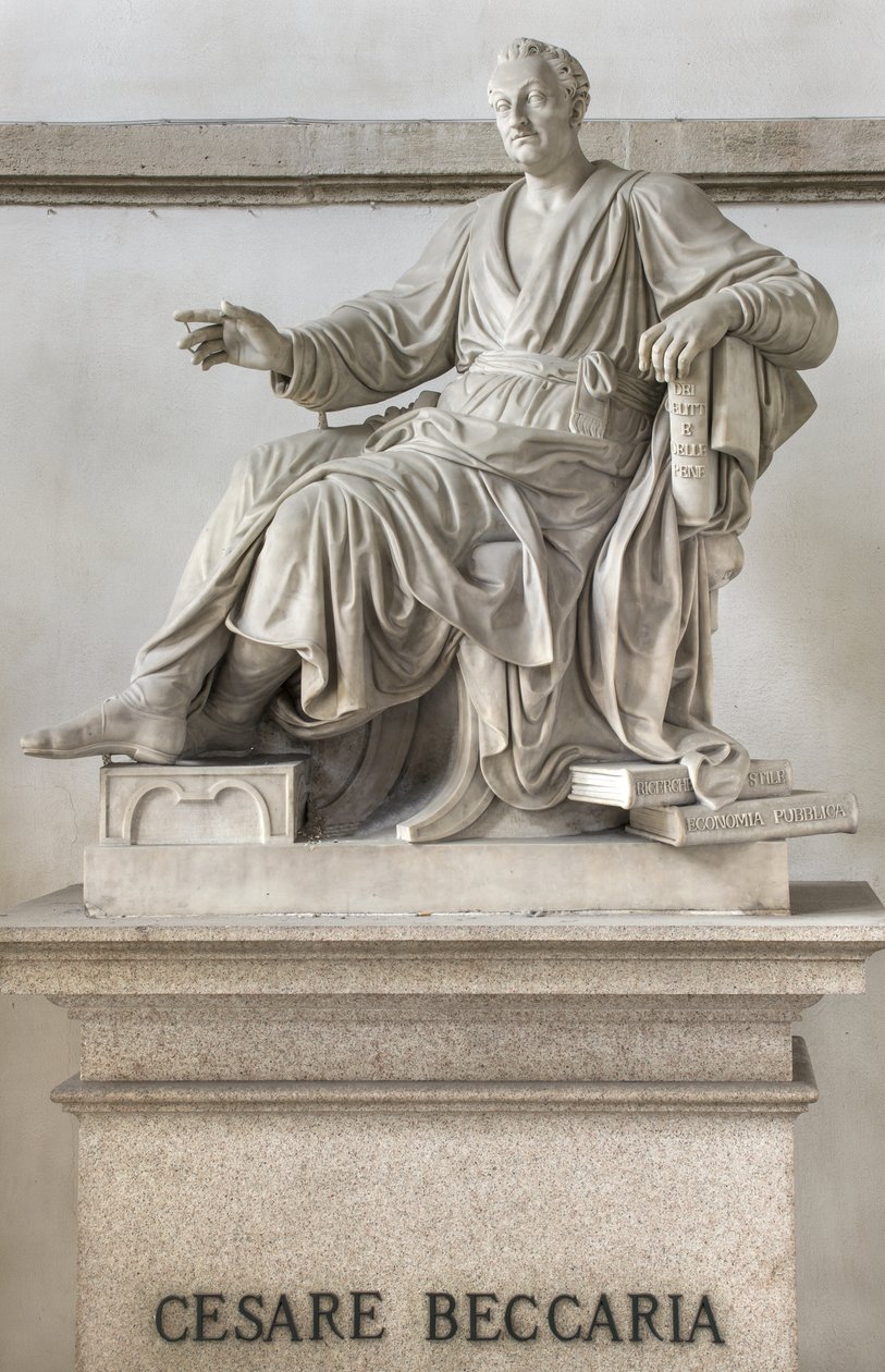 Statue von Cesare Beccaria von Pompeo Marchesi