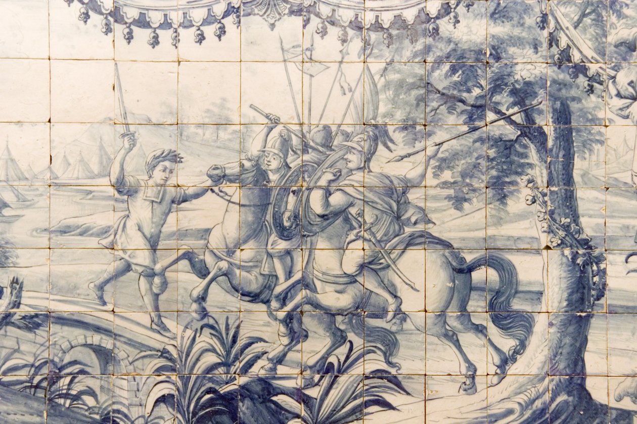 Alexander (356-323 v. Chr.) kämpft gegen die Perser, ca. 1745 von Portuguese School