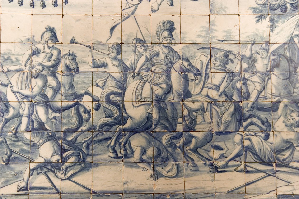 Alexander (356-323 v. Chr.) kämpft gegen die Perser, ca. 1745 von Portuguese School