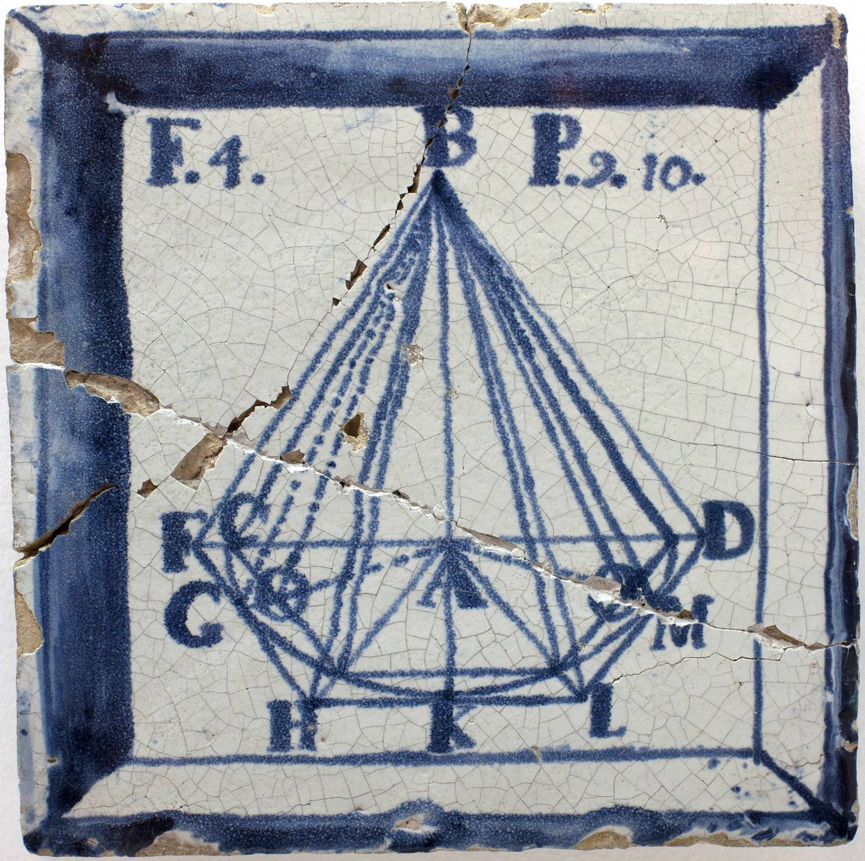 Geometrisches Schema einer Pyramide von Portuguese School