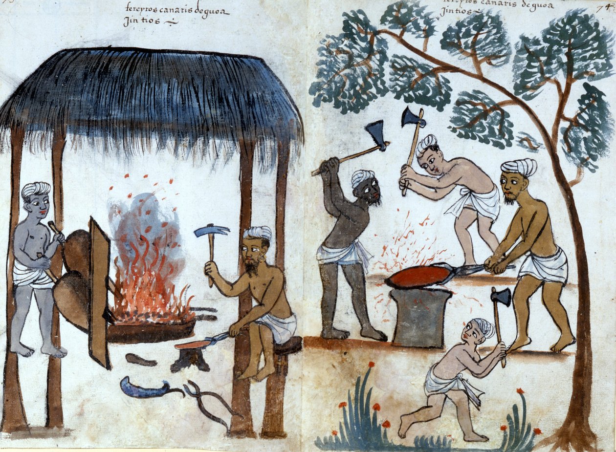 Die primitive indische Metallurgie. Portugiesisches Manuskript des 16. Jahrhunderts. Rom, Bibl. Casanatense. von Portuguese School