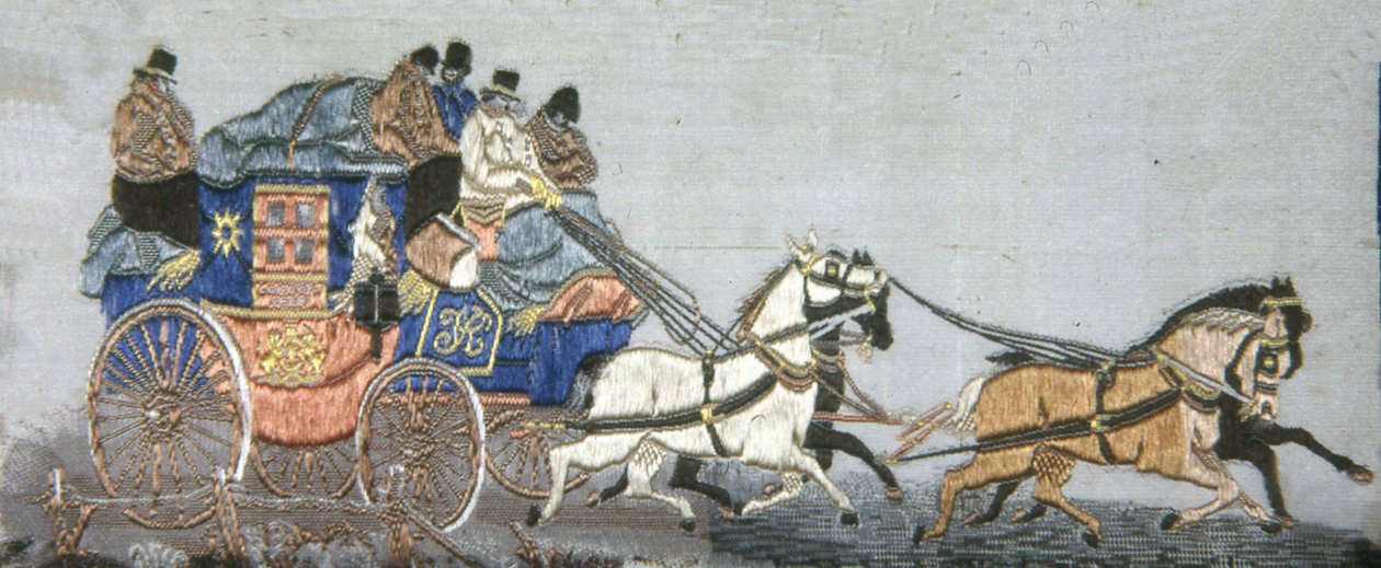 Der London & York Royal Mail Coach, England, 1879 von Possibly Thomas Stevens.