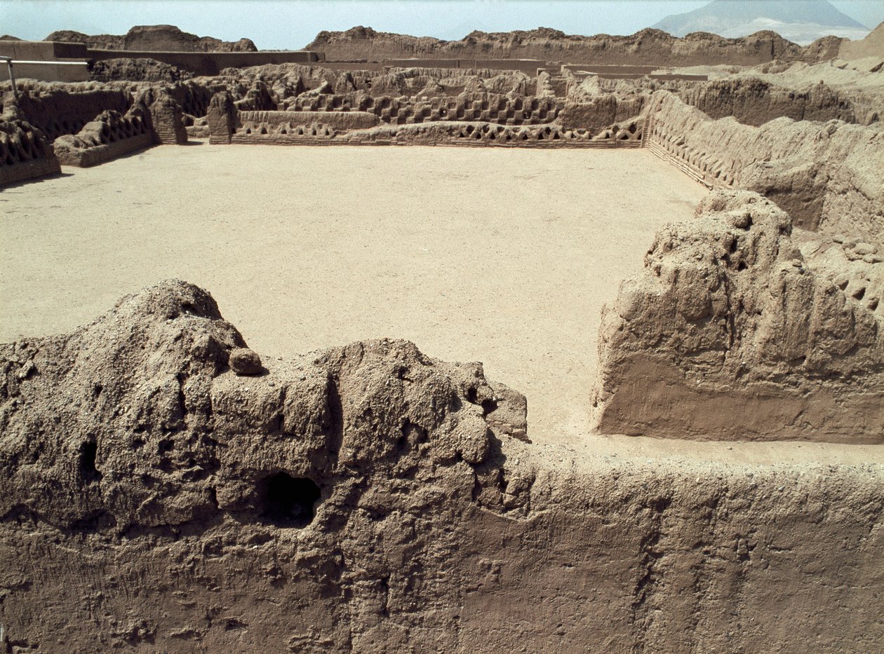 Chimu-Kultur: Ansicht der präkolumbianischen Stadt Chanchan von Pre Columbian Pre Columbian