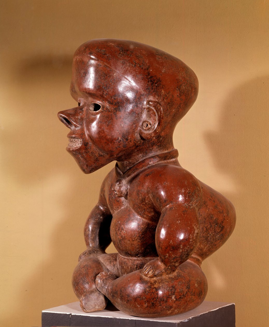 Präkolumbianische Kunst: Statuette eines nackten Buckligen von Pre Columbian Pre Columbian