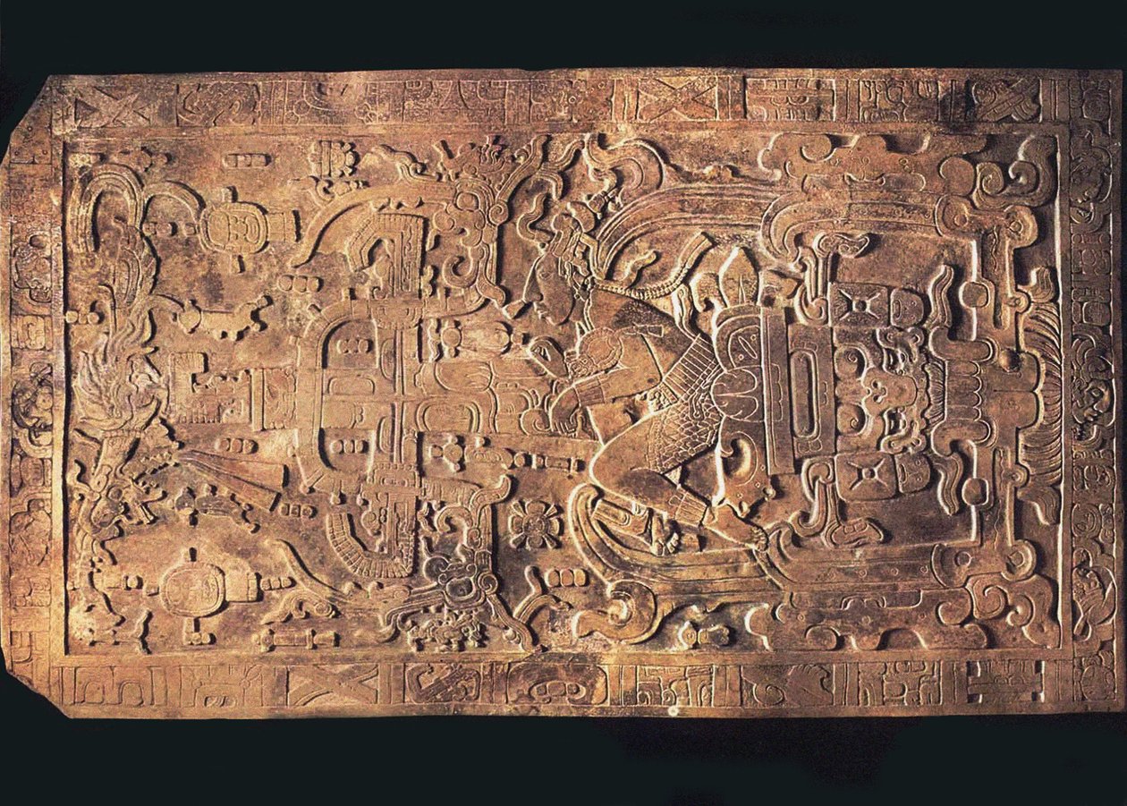 Das Grab von König Pakal aus dem Tempel der Inschriften, Palenque, 615-683 von Pre Columbian art