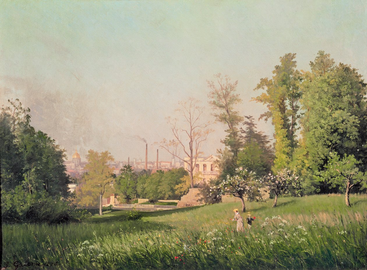 Im Park von Issy-les-Moulineaux, 1876 von Prosper Galerne