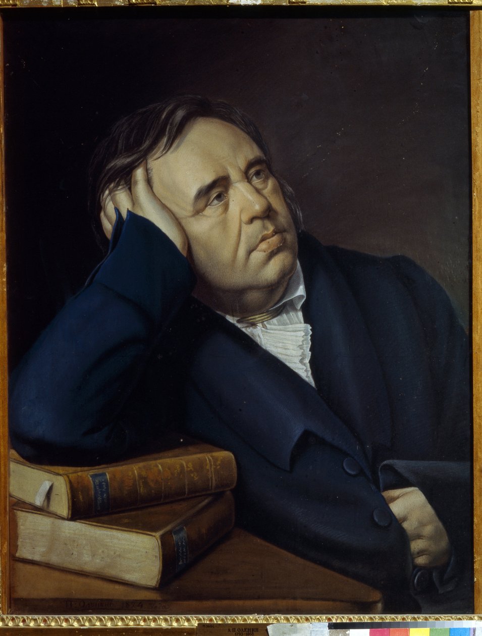 Porträt des Fabulisten Ivan A. Krylov (1769-1844) von Pyotr Alexeevich Olenin