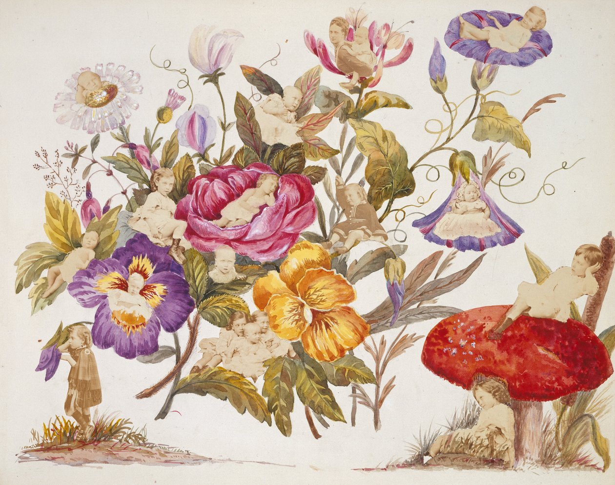 Album mit Entwürfen, gemalt von Alexandra, Prinzessin von Wales, mit Fotografien, 1866-1869 von Queen Alexandra