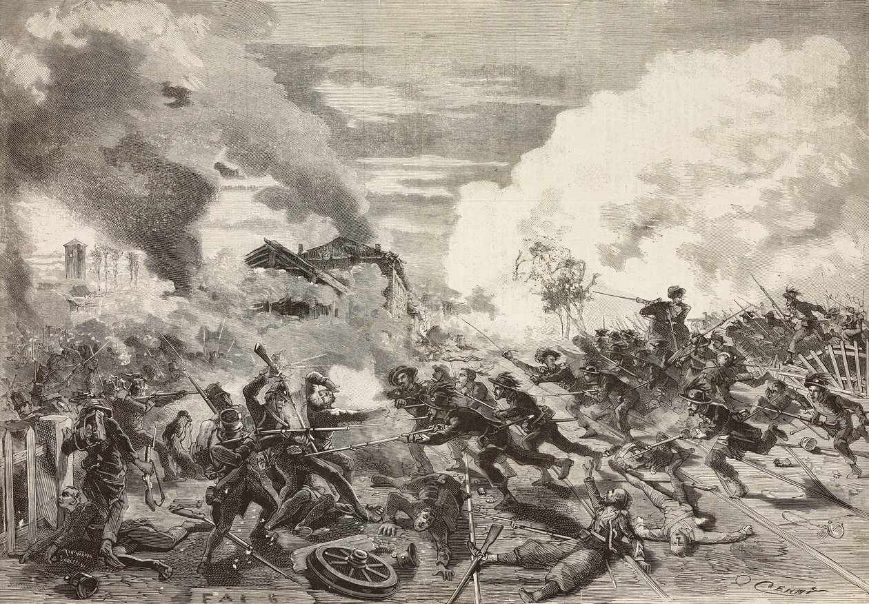 Ankunft der Division von General Fanti, Schlacht von Magenta, 4. Juni von Quinto Cenni