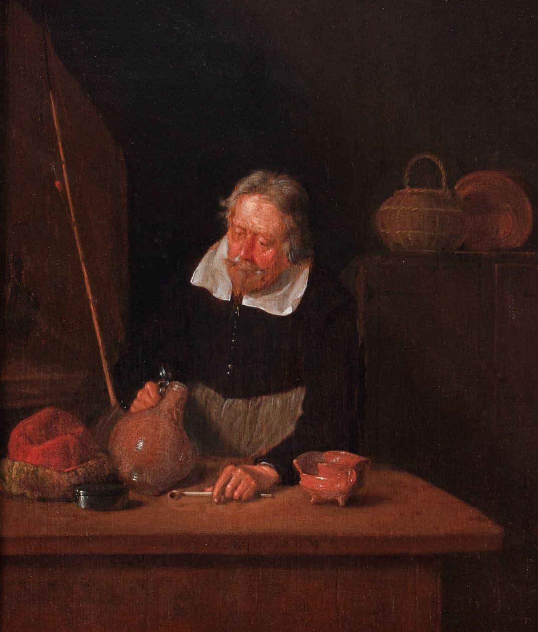Der Kannekijker (Einer, der sehnsüchtig in den Boden eines leeren Krugs schaut) von Quiringh Gerritsz. van Brekelenkam