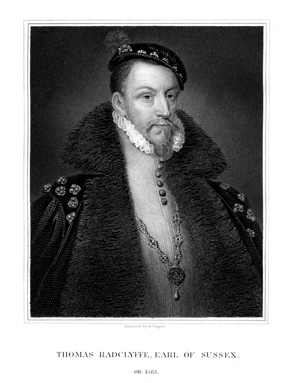 Thomas Radclyffe, 3. Earl of Sussex, Lord-Lieutenant von Irland, 1823 von R. Cooper