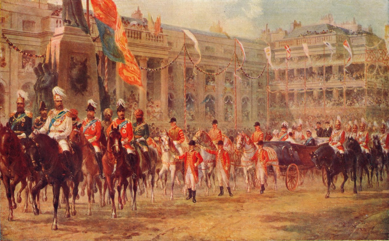 Die Jubiläumsprozession der Königin auf dem Weg zur Westminster Abbey, 21. Juni 1887, 1906 von R Dudley