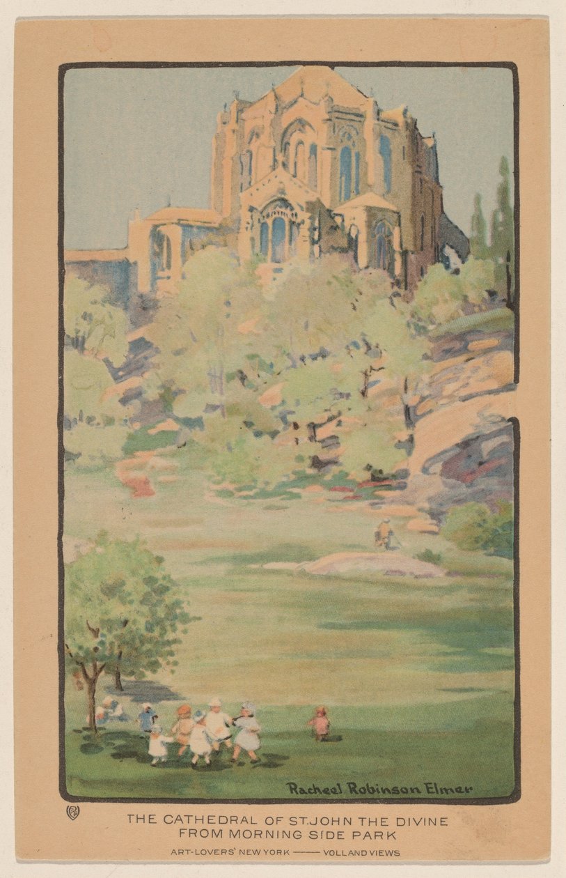 Die Kathedrale von St. John the Divine vom Morningside Park von Rachael Robinson Elmer