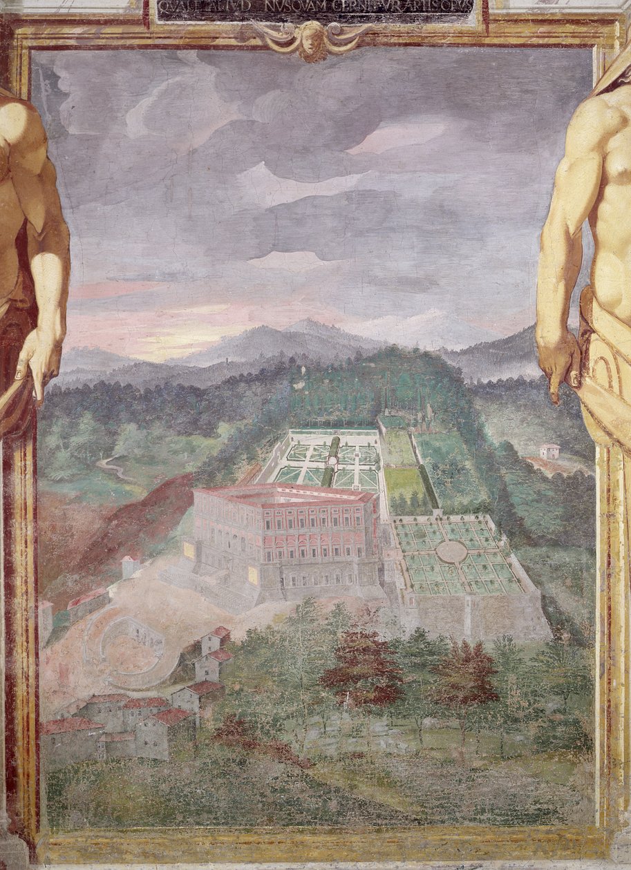 Die Villa di Caprarola, von der Loggia der Villa Lante, 1568 von Raffaellino da Reggio