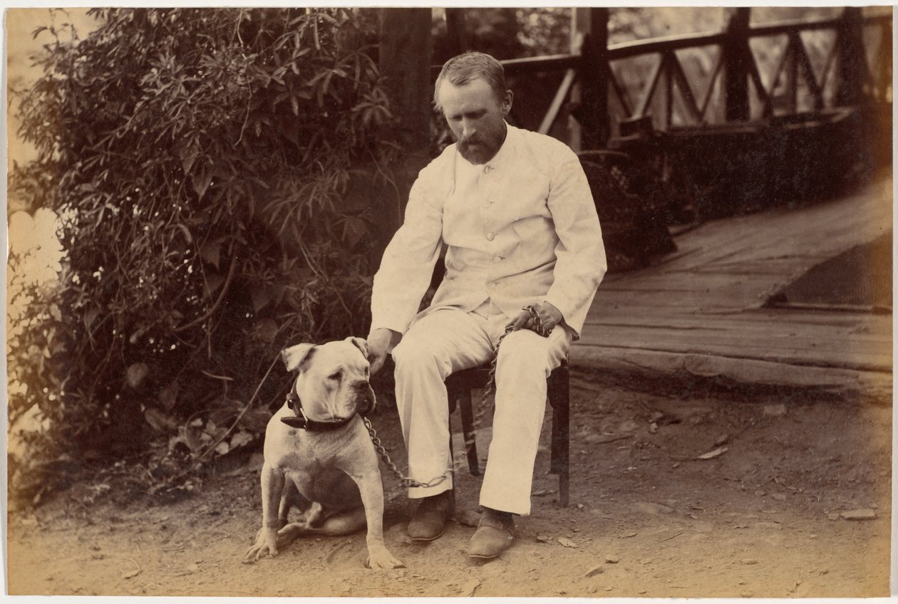 Robert Hotz Esquire und Bulldogge von Raja Deen Dayal