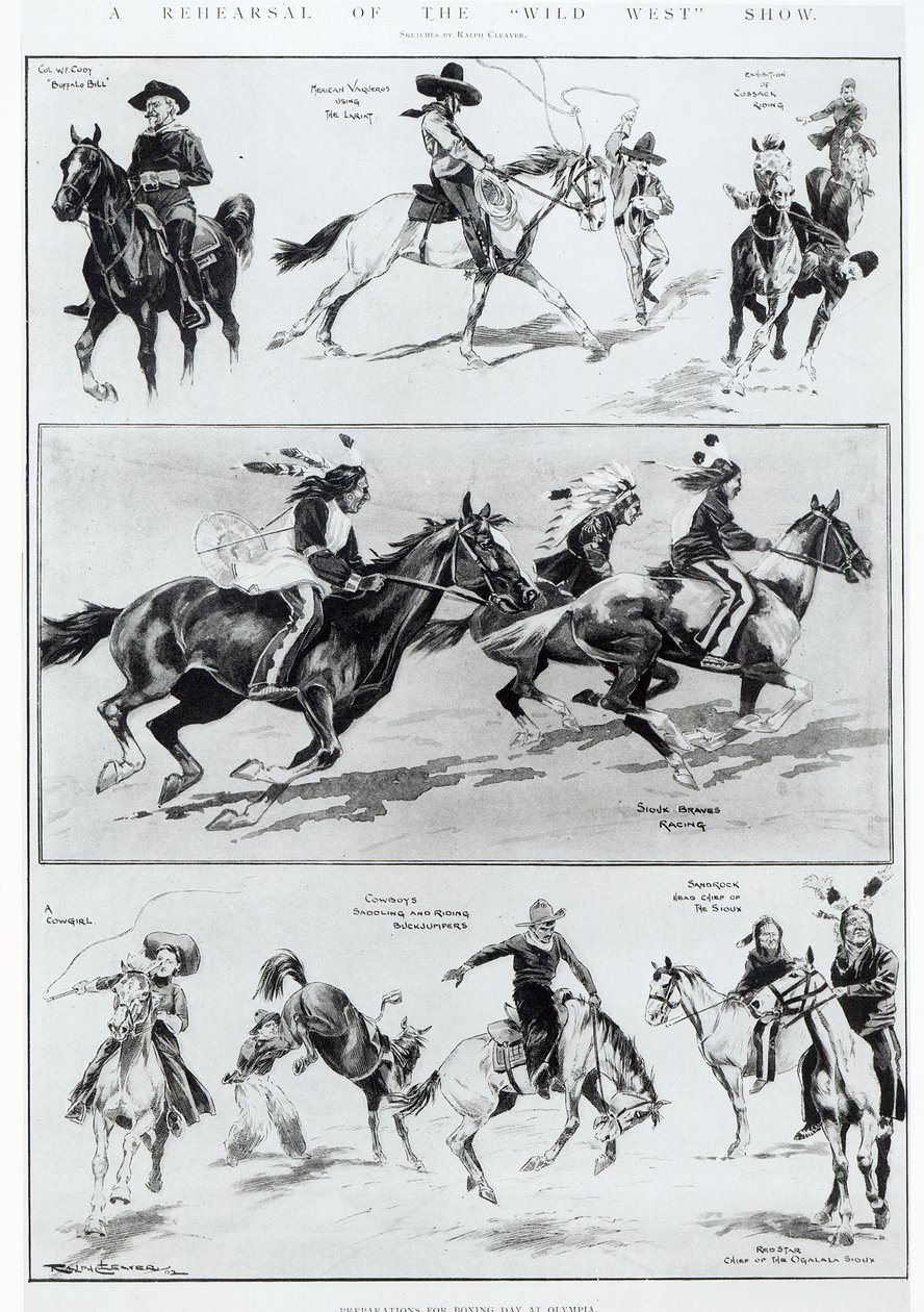 Probe der Wild West Show in Olympia von Ralph Cleaver
