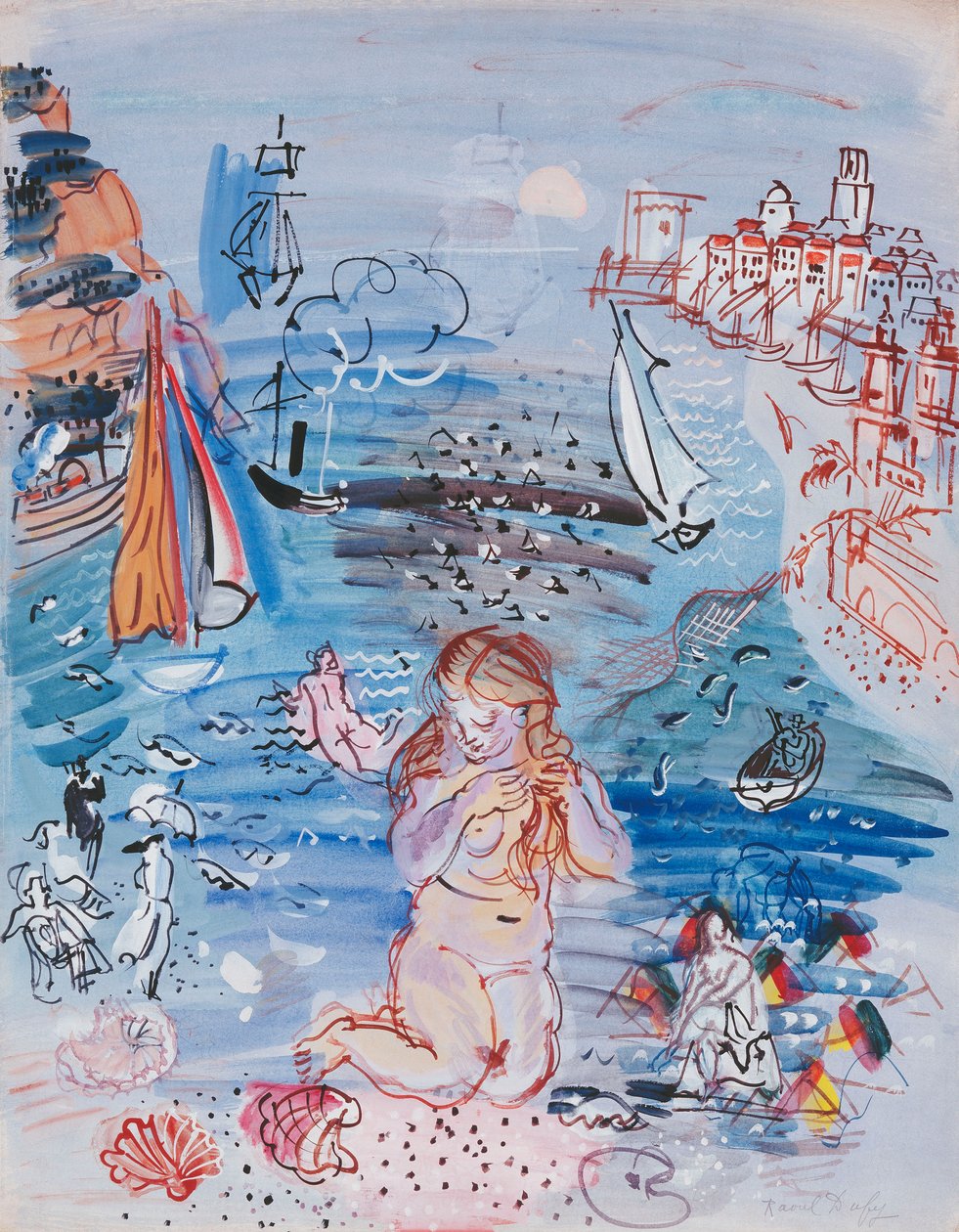 Amphitrite im Hafen von Marseille, ca. 1927-30 von Raoul Dufy