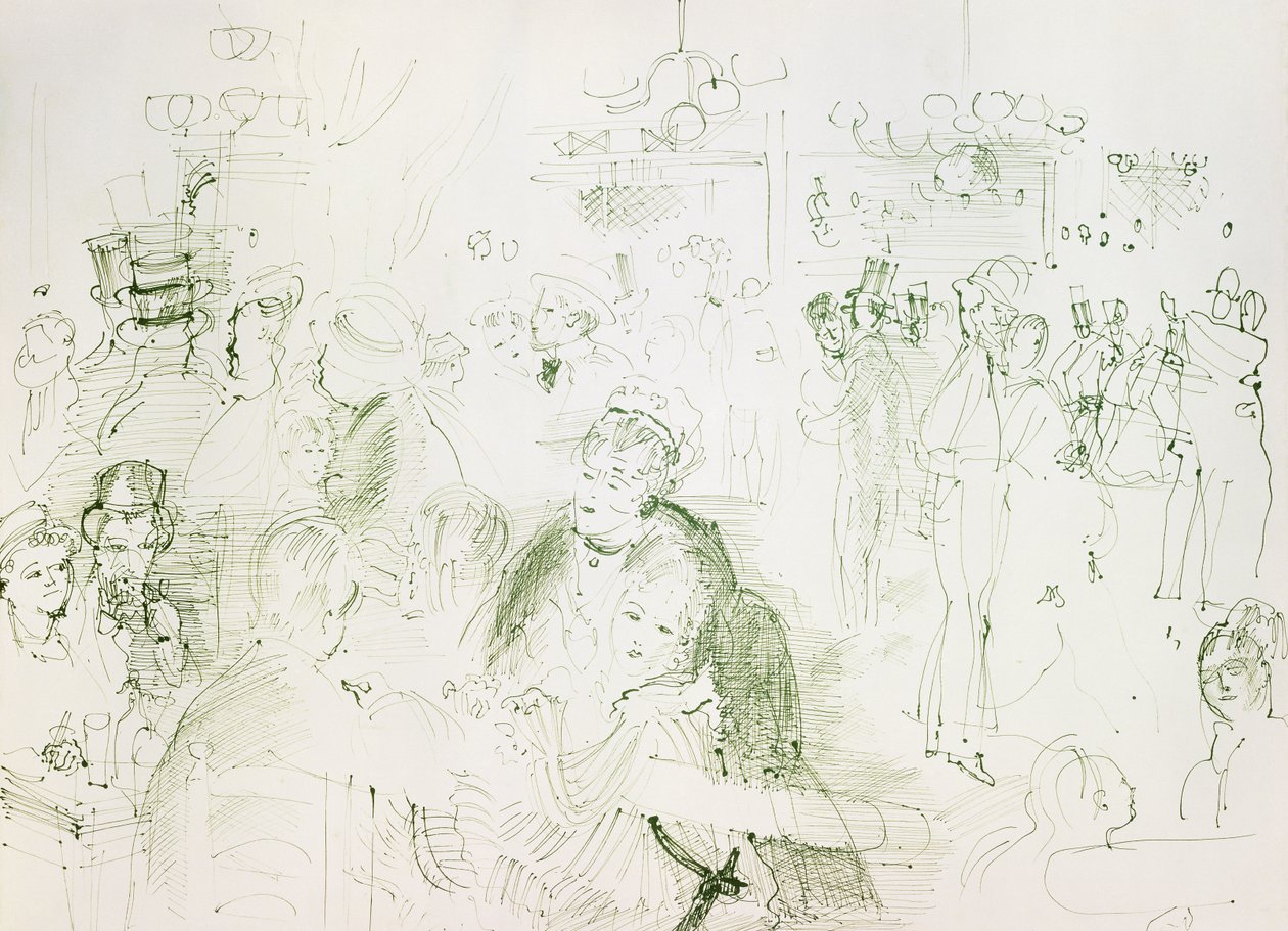 Ball im Moulin de la Galette von Raoul Dufy