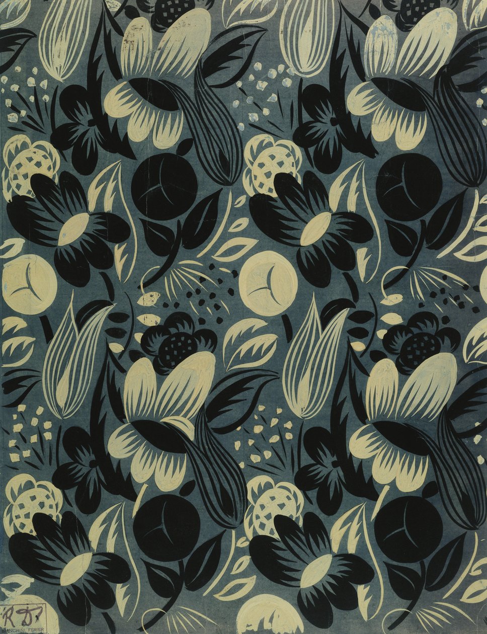 Blumen auf blauem Hintergrund von Raoul Dufy