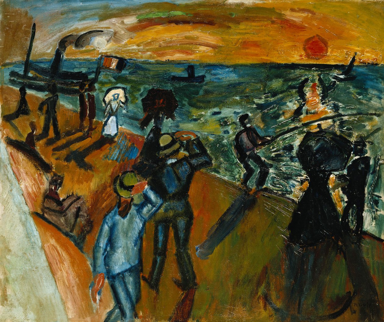 Windstoß (Angler mit ihren Leinen) von Raoul Dufy