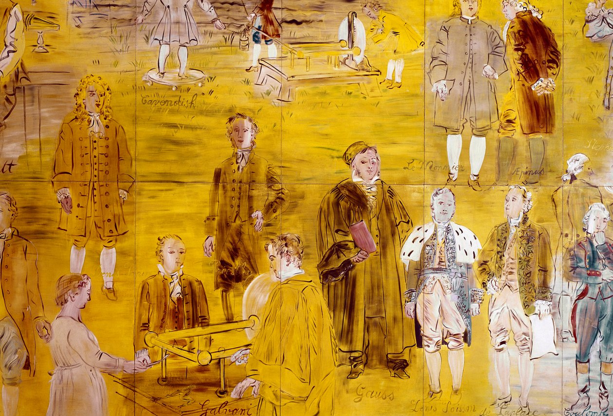 La Fée Électricité, Detail: Porträts verschiedener Wissenschaftler von Raoul Dufy