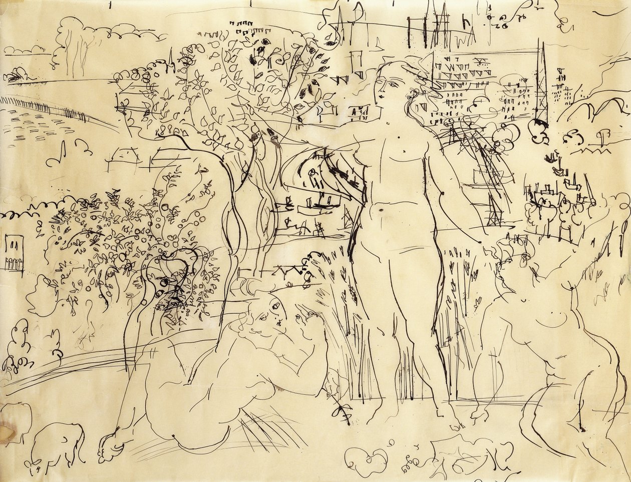 Studie für die Bar des Palais de Chaillot von Raoul Dufy