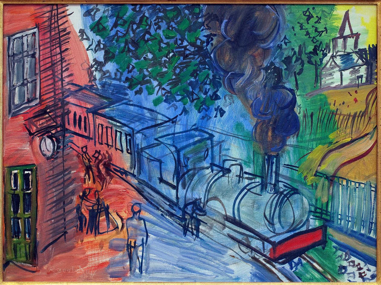 Zug zum Bahnhof von Raoul Dufy