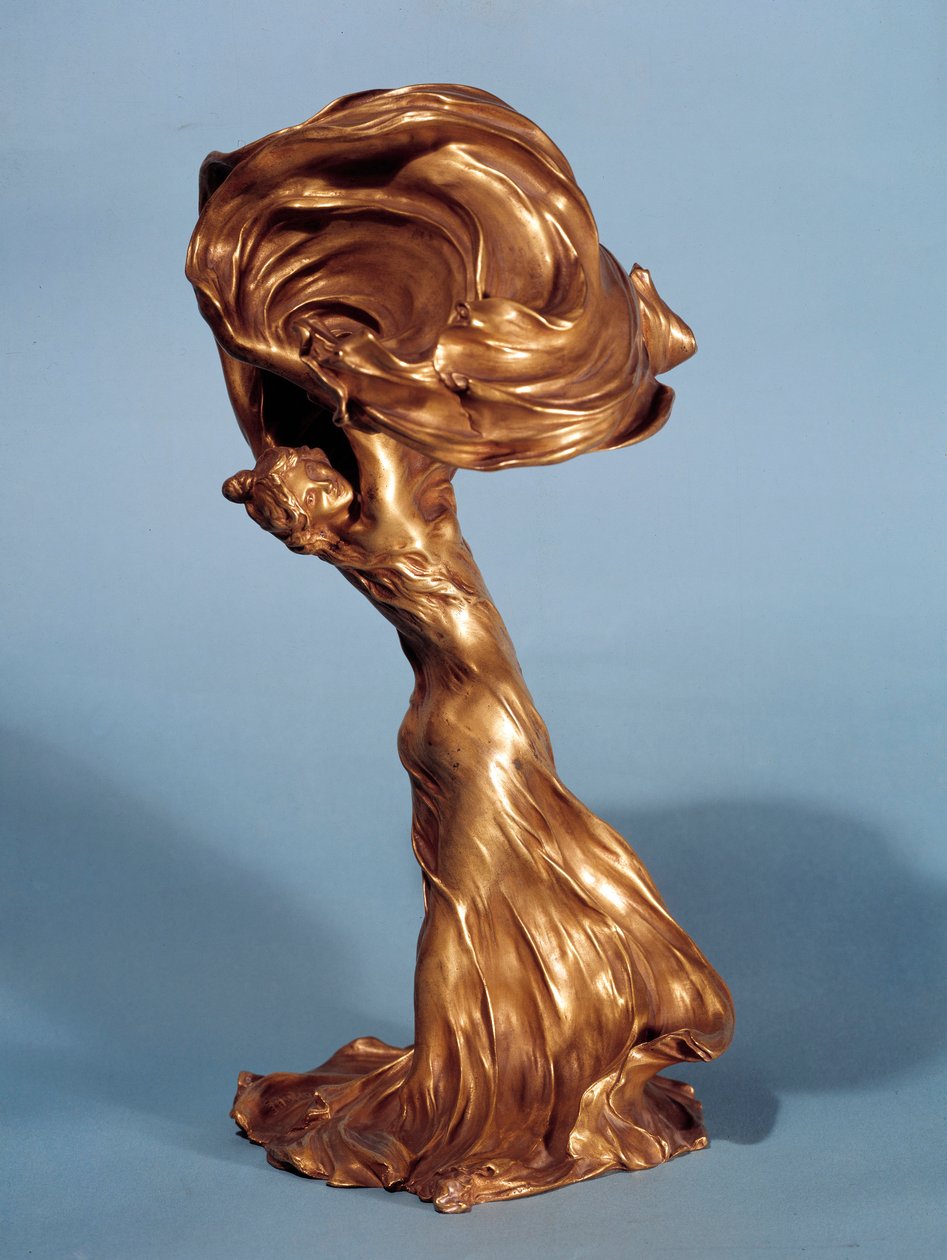 Lampenträger, der die amerikanische Tänzerin Loie Fuller (1862-1928) darstellt von Raoul Francois Larche