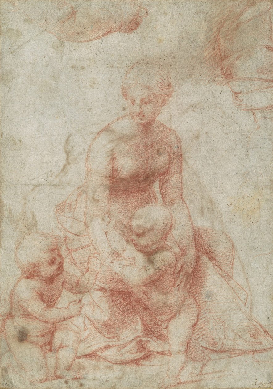 Madonna und Kind mit dem kleinen Johannes dem Täufer, ca. 1506-7 von Raffaello Sanzio Raphael