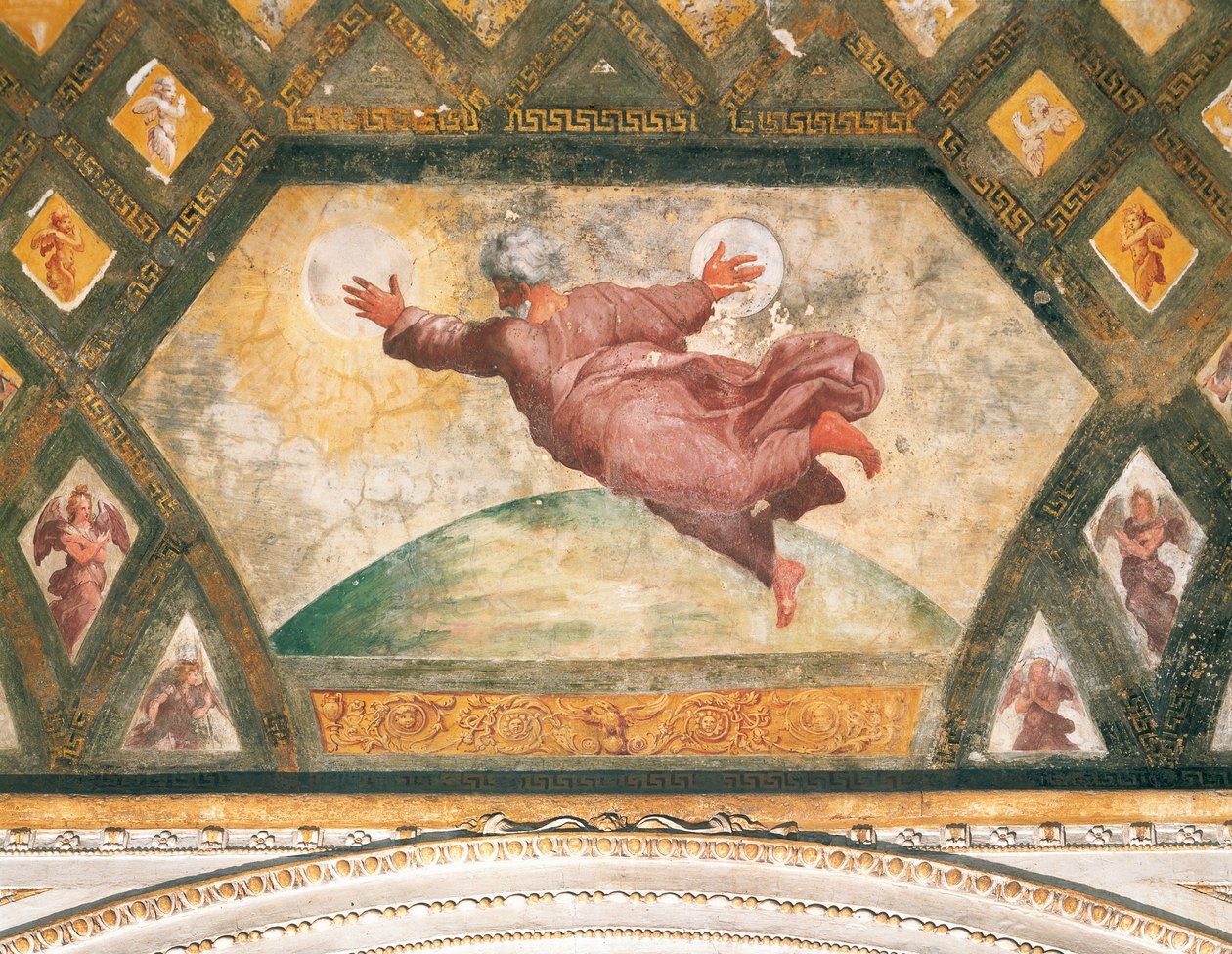 Die Erschaffung von Sonne und Mond von Raphael