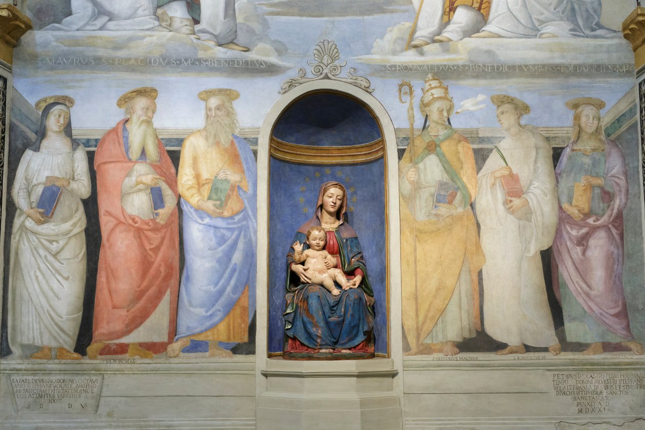 Dreifaltigkeit, Benediktiner und Kamaldulenser Heilige von Raphael (1483 1520)
