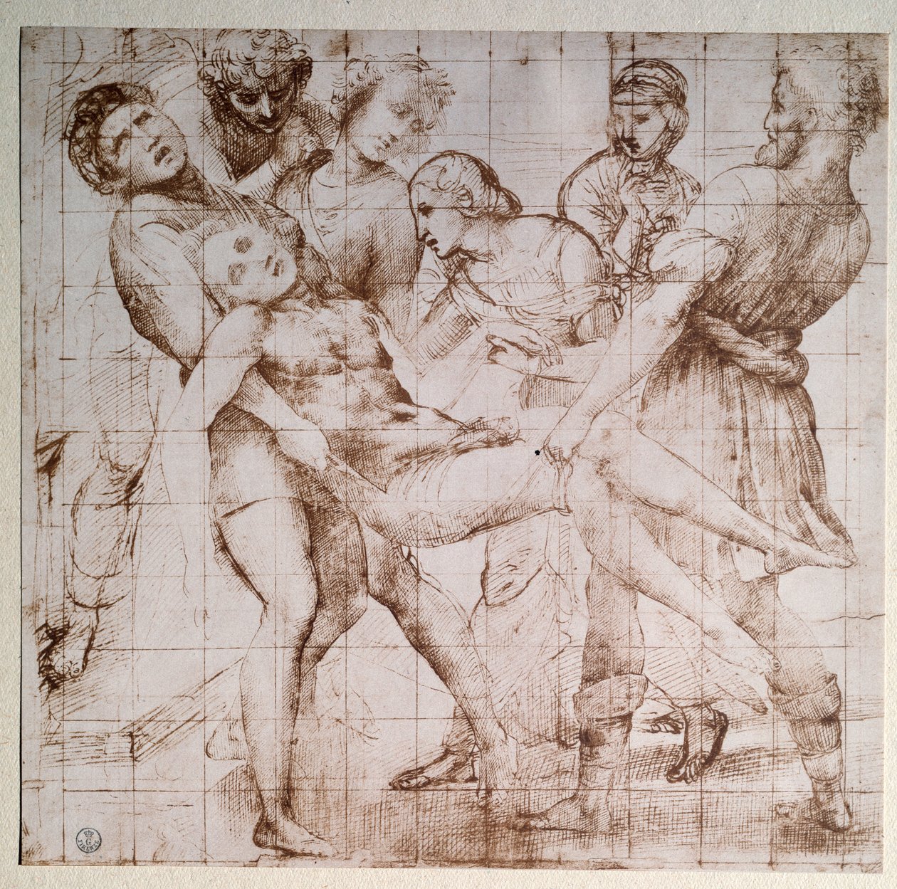 Studie zur Kreuzabnahme für das Baglioni-Altarbild von Raphael