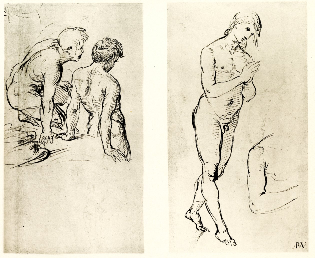 Studie einer betenden Figur von Raffaello Sanzio Raphael
