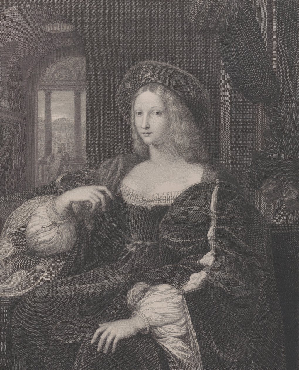 Porträt von Doña Isabel de Requesens y Enríques de Cardona-Anglesola von Raphael Morghen