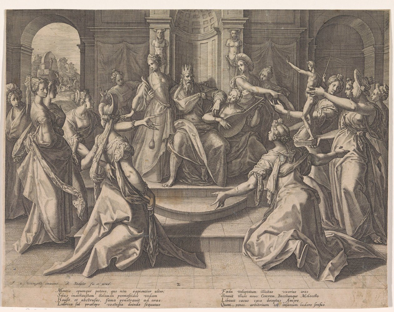 Salomos Götzendienst von Raphaël Sadeler (I)