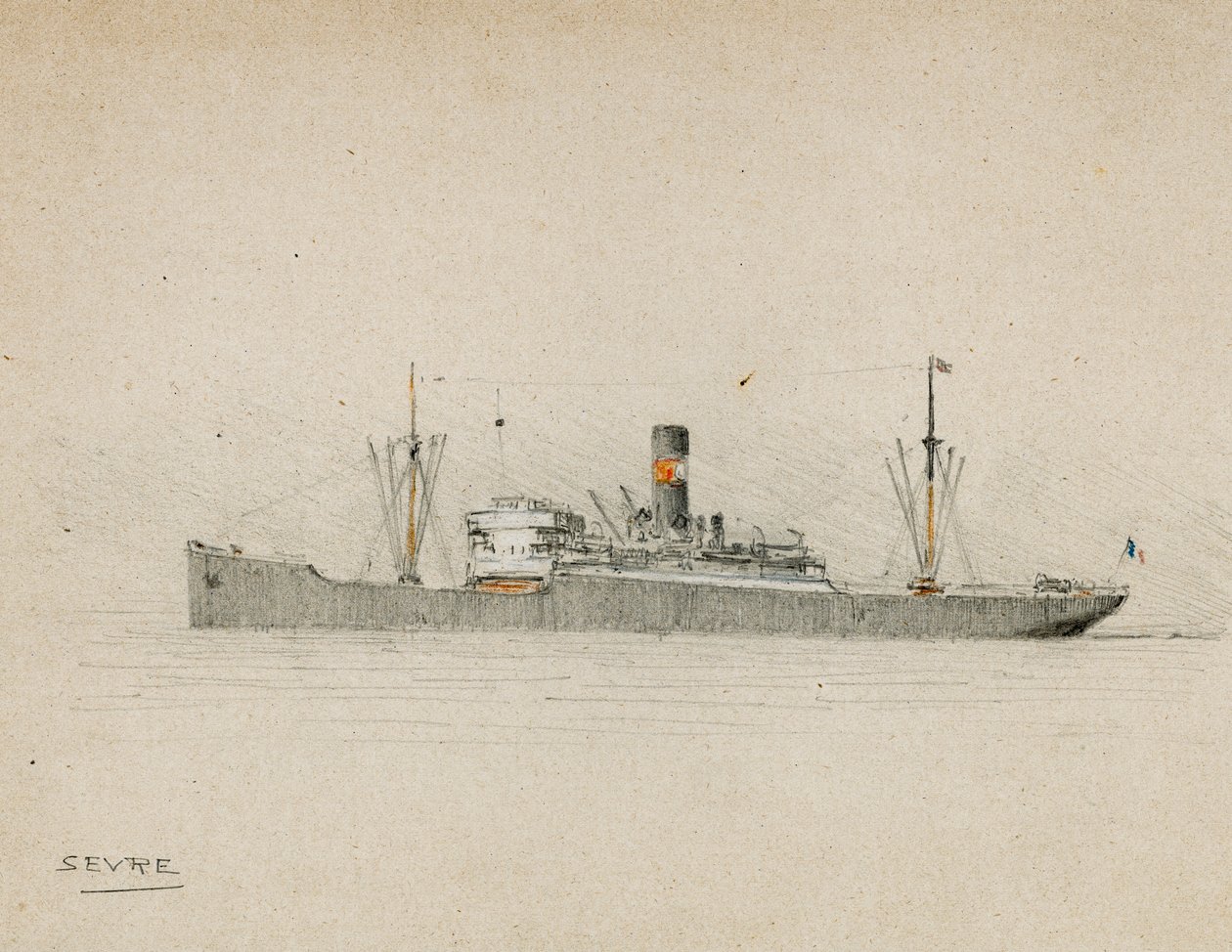 Fracht auf der Gironde-Mündung von Raymond Bonnefon