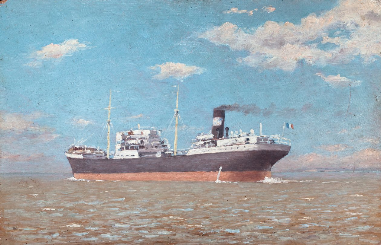 Fracht auf der Gironde-Mündung von Raymond Bonnefon