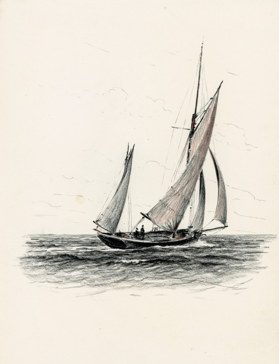 Gabare auf der Gironde-Mündung von Raymond Bonnefon