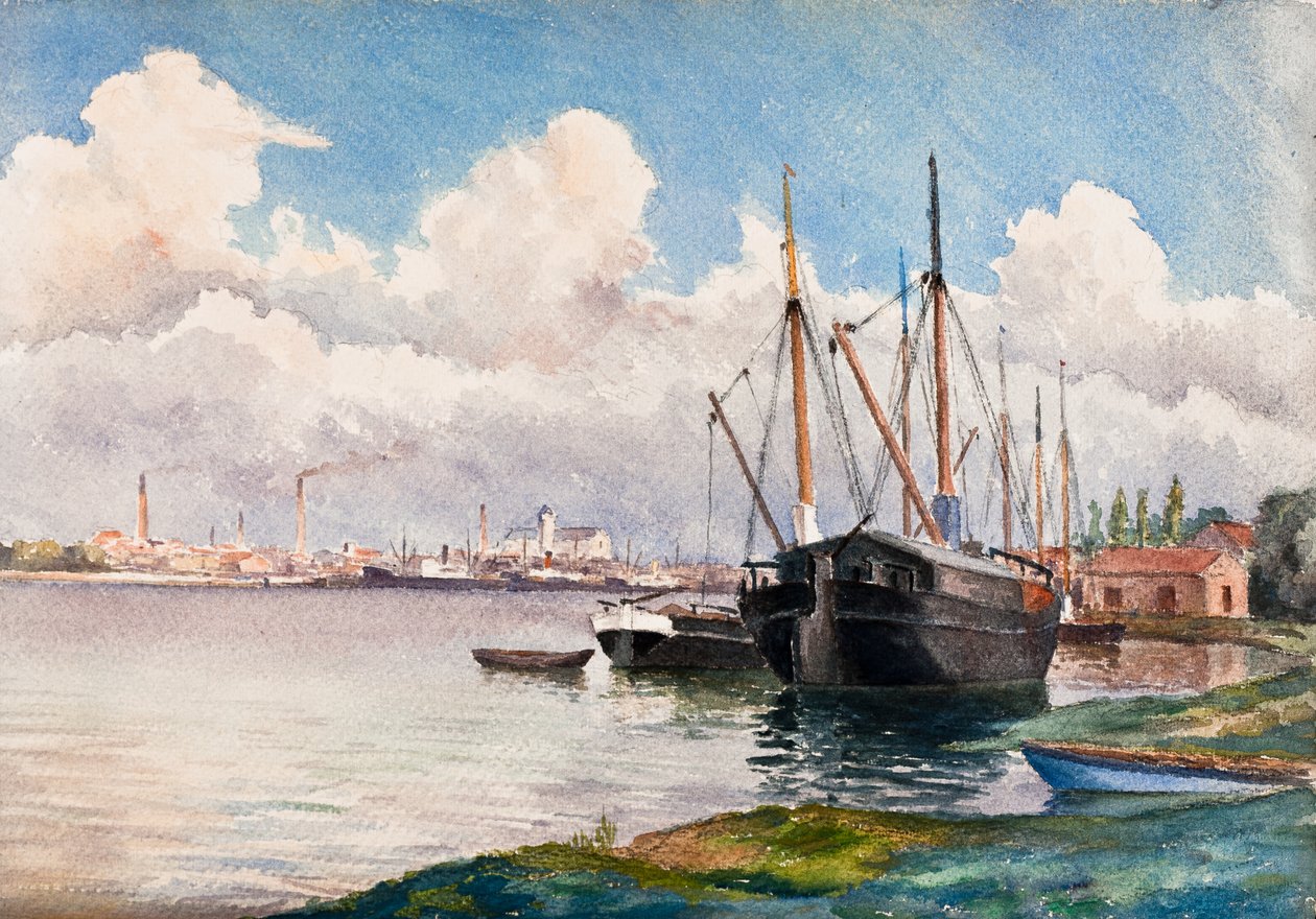 Der Hafen von Bordeaux in Bacalan von Raymond Bonnefon