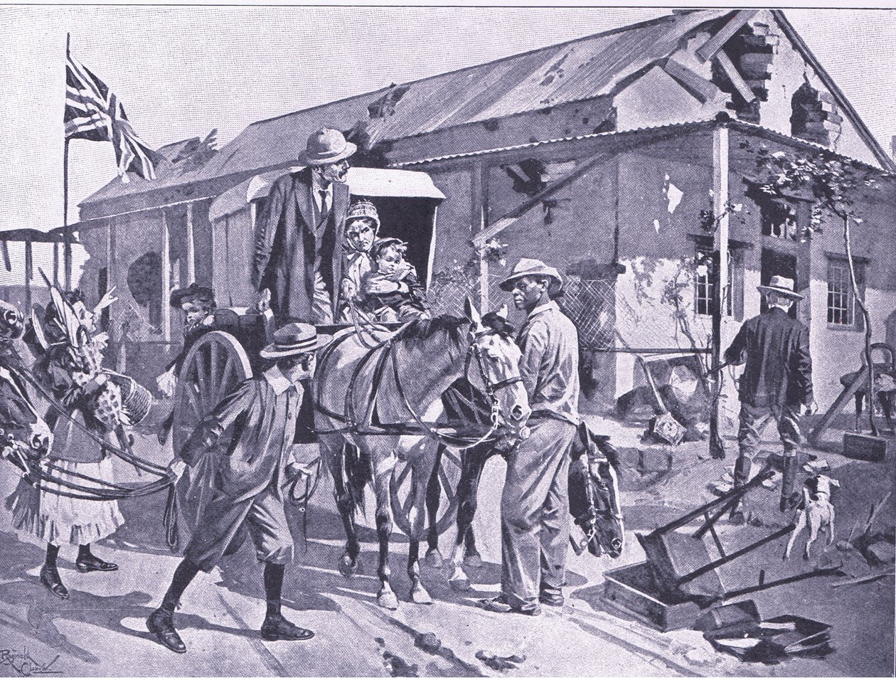 Was Evakuierung für die loyalen Kolonisten bedeutet, Illustration aus 